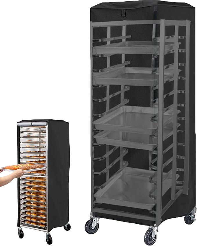 Bread Rack Cover High – High-performance Elegant Density Sheet panTransparent Ergonomic Sleek Window Waterproof Dustproof Bun 23x28x64inch Commercial Racks | Commercial Bread Racks