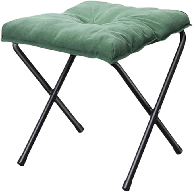 Footrest Fishing Seat Multipurpose Space Saving Easy to Carry Camping Chair Portable for Barbecue Lawn Hiking Fishing Camping Green