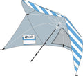 UPWELL Beach Tent Easy Set Up Canopy Sun Shelter Shade with UPF 50+UV Protection Portable Beach Umbrella Outdoor Sunwall with Sand Pockets for Fishing Backyard Camping(Sea Salt Stripe)