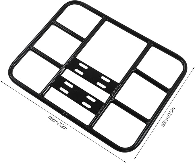 Food Delivery Box Rack Rear Grille 80kg Loading Seamless Steel Tube Universal Food Delivery Box Rack Rear Grille for Motorcycle Electric Bicycle Type 48x38cm(19''x15'')