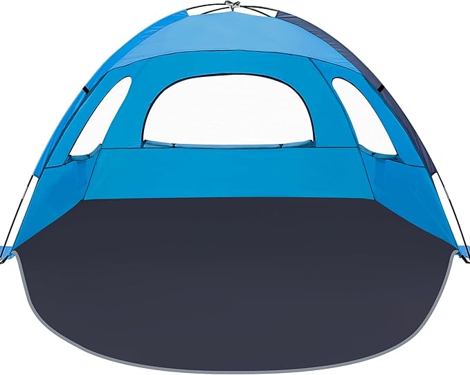NXONE Beach Tent Sun Shelter with UPF 50+ UV Protection Lightweight Easy Setup Portable Beach Canopy for Family Large Space for Beach Camping &amp Outdoor 3/4/6 Person
