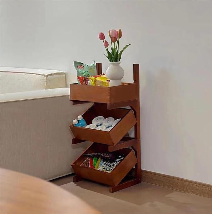 for Fruit and Vegetable Storage Rack 5-Tier Pull-Out Snack Stand Fruit Basket Stand