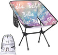 Custom Camping Chair Personalized Portable Backpacking Chair with Name Lightweight Folding Chair for Beach Hiking Rainbow