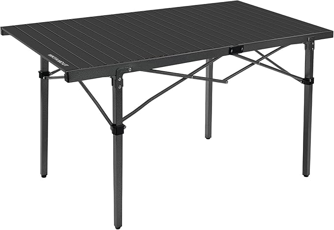 29.9 Tall Folding Camping Table for 2-6 Person 54.7 Large Aluminum Foldable Table Outdoor with Carry Bag