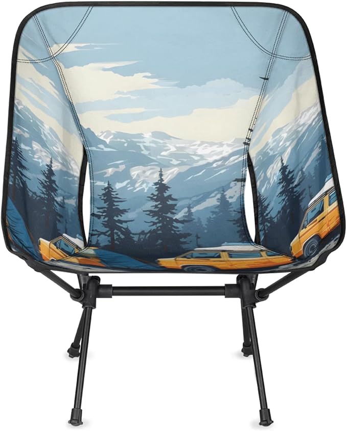Honeybaby Folding Camping Chair Mountain Forest Car Camping Chairs Lightweight Portable Chair Outdoor Foldable Chairs for Camping Travel Picnic Beach Hiking
