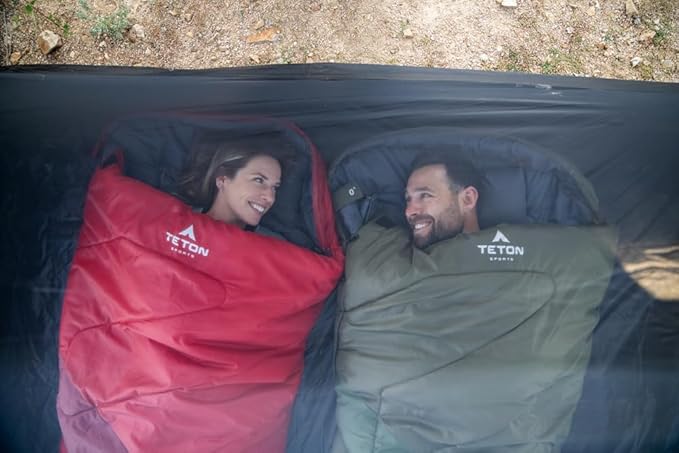 Teton Celsius Regular 25F 20F 0F Degree Sleeping Bags All Weather Bag for Adults and Kids Camping Made Easy and Warm Travel Sack Included