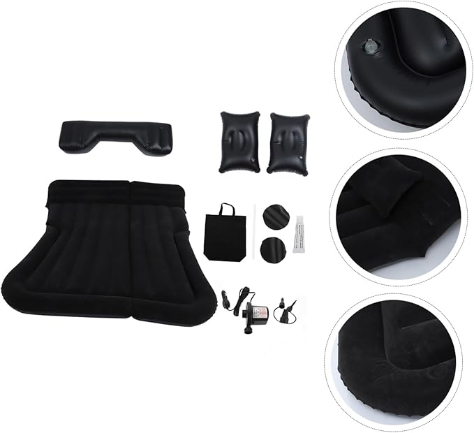 1Set Inflatable Car Mattress for SUV Comfortable Travel Air Bed with Accessories Skin Friendly Material for Long Distance Driving and Outdoor Adventures