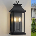 Large Outdoor Wall Lights Outside Lights Exterior Lighting Fixtures Wall Mount Wall Sconce Light Outdoor Lanterns for Porch Black 18 2-Light 1-Pack