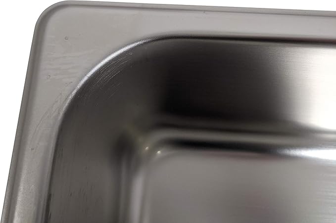 Soro Essentials- Full Size 4 Deep Stainless Steel Anti-Jamming Steam Table Pan 24 Gauge- Chafer Food Pan Stackable Anti-Jam Steam Pans for Hotel Restaurant Supplies Party Buffet Event Catering