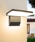 Modern Outdoor Wall Light 18W 1980LM Black Aluminum Patio Wall Sconce IP65 Waterproof LED Porch Lights 3000K Foldable Exterior Lighting Fixtures for House Garden Garage