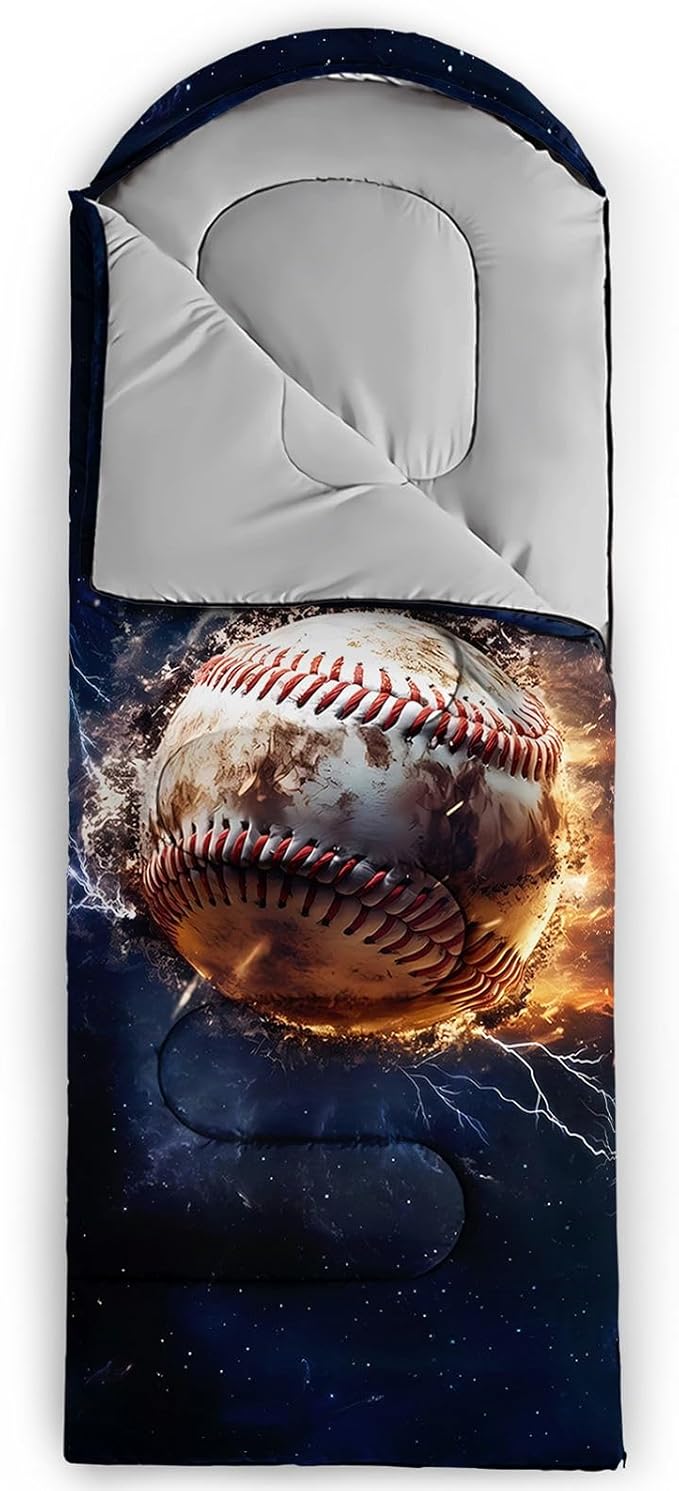 Kids Sleeping Bag for Boys GirlsCheckerboard Cat Print-Lightweight Warm Portable Outdoor Indoor-Waterproof Cold Weather Resistant Sleeping Bag for Camping Hiking