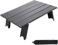 Mini Folding Camping TablePortable Folding TableAluminium Portable Folding Dining TableTent Camping TableEasy to Carryfor Camping Hiking Picnic Travel BBQBlack
