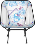 Camping Chair Personalized Backpacking Chair Lightweight Portable Folding Customized Name Chairs for Beach Sport Hiking (Light Blue Purple)