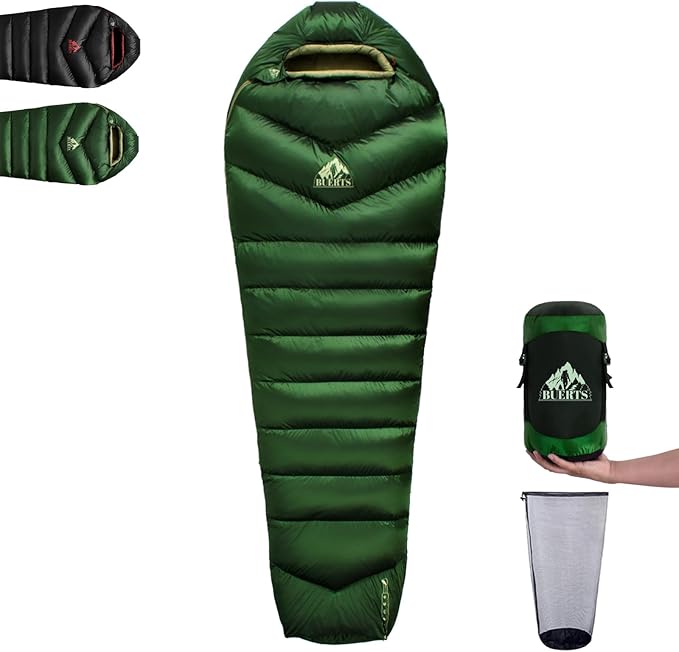 Down Backpacking Sleeping Bag 620FP Lightweight Sleeping Bag for Adult Backpacking Hiking Camping. with Compression Bag.