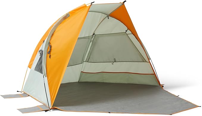 Amazon Basics Camping Sun Shelters Screened Tent with Mesh Windows UPF50+ Protection Gray and Orange 7 x 4 x 4 feet (LxWxH)