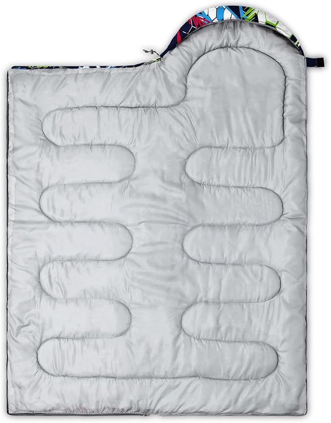 QOOMO Camping Sleeping Bags3 Season Warm &amp Cool WeatherLightweightWaterproof Sleeping Bags for Adults &amp KidsTravelingand OutdoorsCamping Gear Equipment