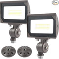 30W Outdoor LED Flood Light With 1/2 Knuckle Mount (Plate Included) 5000K Daylight 3600LM 120V UL Waterproof LED Security FLood Lighting for Wall Wash /Sign/Flagpole/Tree/Yards/Advertising Boards