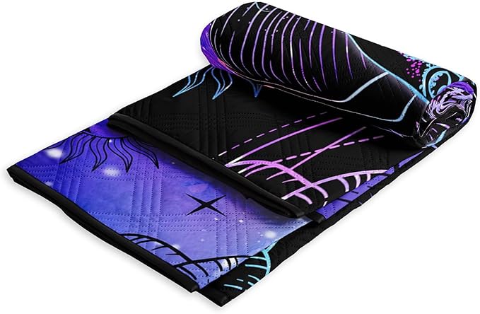 Outdoor Picnic Blanket Portable Ultrasonic Waterproof Picnic Mat Symmetrical Butterfly Printed Camping Beach Mat for Sand and Wet Grass Hiking (Symmetrical Butterfly1 L)