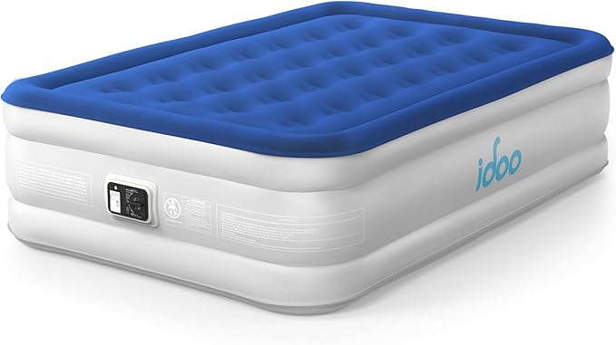 iDOO Air Mattress Full with Built in Pump Inflatable Blow up Mattress Full for Home Camping and Guest