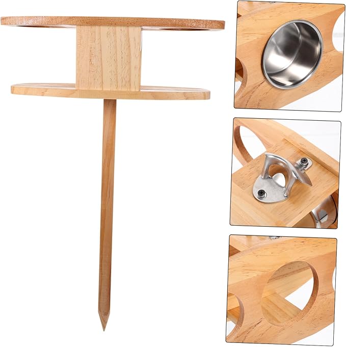 1pc Portable Folding Wine Table Lightweight Outdoor Wine Table for Beach Picnic and Backpack Suitcase