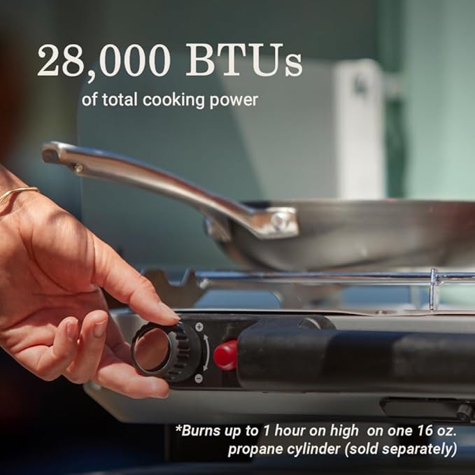 Coleman Cascade 328 3-Burner Camping Stove Portable Cooktop with 28000 BTUs Matchless Lighting &amp Dual Wind Guards Great for Outdoor Cooking Camping Tailgating Grilling BBQs &amp More