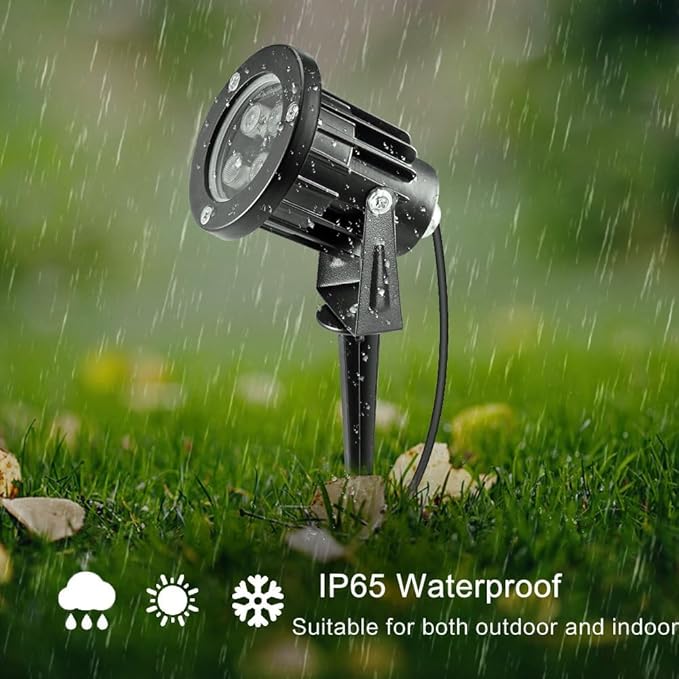 OurLeeme Lawn Flood Light Stake RGB Spot Lights8W Outdoor LED Flood Light Waterproof Garden Yard Lights with Remote Control2-in 1 Landscaping Spotlights for PatioPathway Driveway 85-265V (2 Pcs)