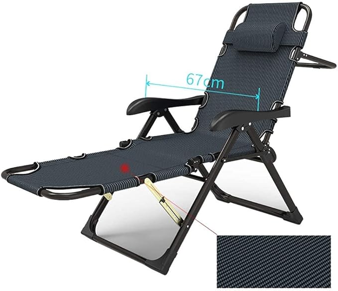 Lounge Outdoor Folding Reclining Sun Lounger Zero Gravity Chair for Beach Patio Garden Camping Super Wide 67CM Deck Chair with Adjustable Backrest