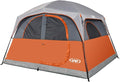 UNP Tents 6 Person Waterproof Windproof Easy SetupDouble Layer Family Camping Tent with 1 Mesh Door &amp 5 Large Mesh Windows -10'X9'X78in(H)