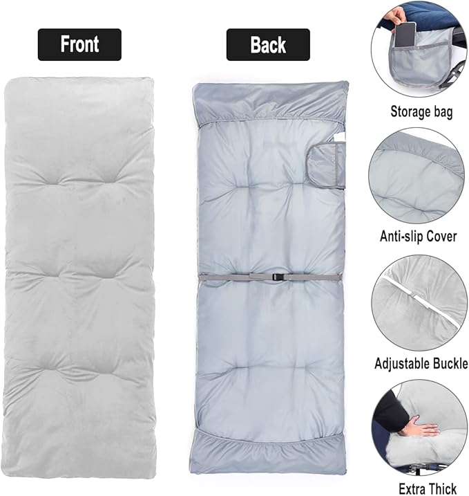 Sleeping Cot Pads (75 x 28) with Elastic Straps Portable for Outdoor &amp Hiking Cotton Soft Thick Camping Cot PadWaterproof