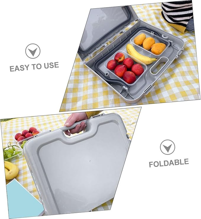 BESPORTBLE Folding Camping Table for Outdoor BBQ Lightweight Portable Picnic Table for Beach Hiking and Backyard Gatherings Easy to Carry and up