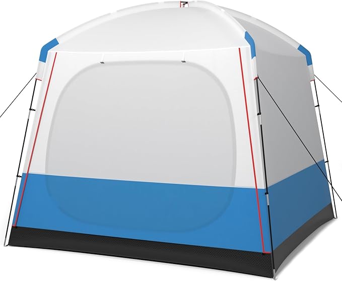 Goplus 3-5 Person Camping Tent Portable Cabin Shelter w/Large Double-Layer Mesh Front Door Mesh Screen Windows Carry Bag Waterproof &amp Windproof Large Family Tent for Backpacking Hiking Trip