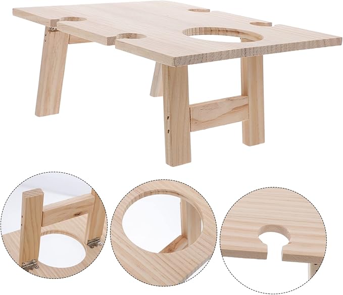 SUPVOX Folding Wine Table for Outdoor Picnics Portable and for Beach Festivals Compact Design Ample Storage Space