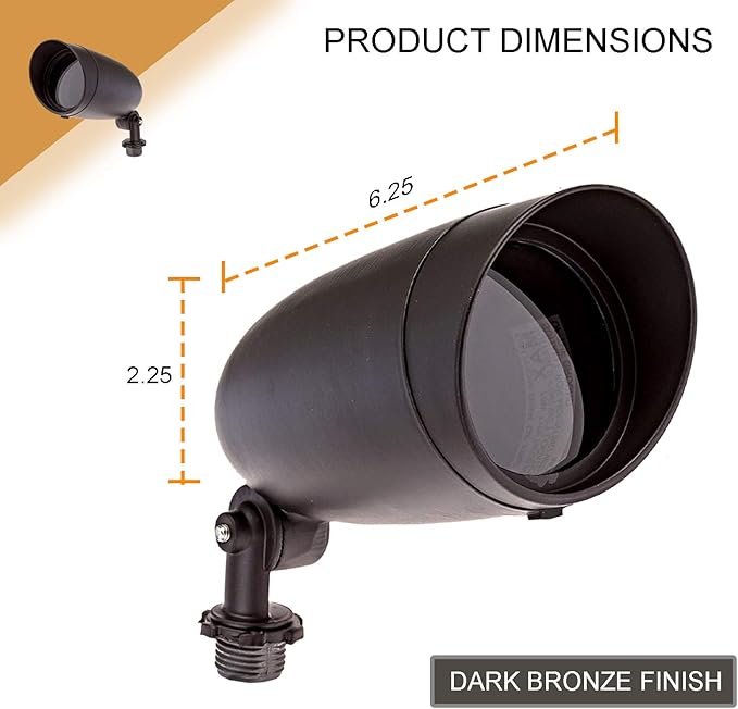 Dysmio Lighting One Light PAR20 120 Volt Die Cast Aluminum Durable Outdoor Landscape Security Lighting Flood Dark Bronze - Pack of 2