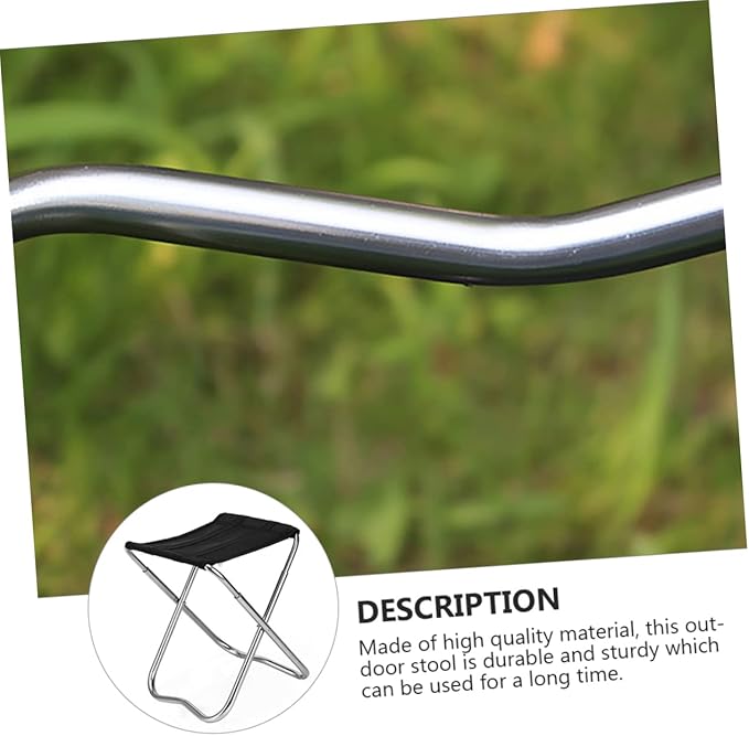 Alipis Folding Chair for Fishing Outdoor Camping Garden Beach Lightweight Aluminum Stool Portable