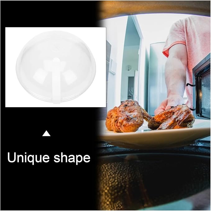 1Pcs Transparent Food Cover Spray-Proof Microwave Heating Lid High Temperature Resistance Oven Dish With Tray