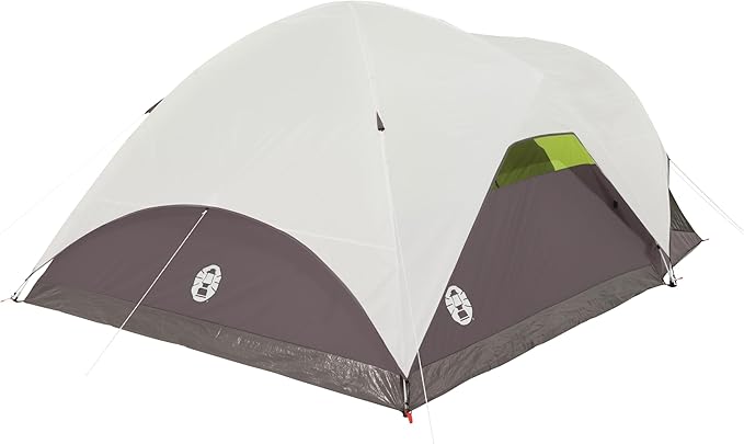 Coleman Steel Creek 6-Person Tent with Screened Porch &amp Integrated Rainfly Weatherproof Tent with Screen Room Sets Up in Minutes Fits Queen-Size Airbed