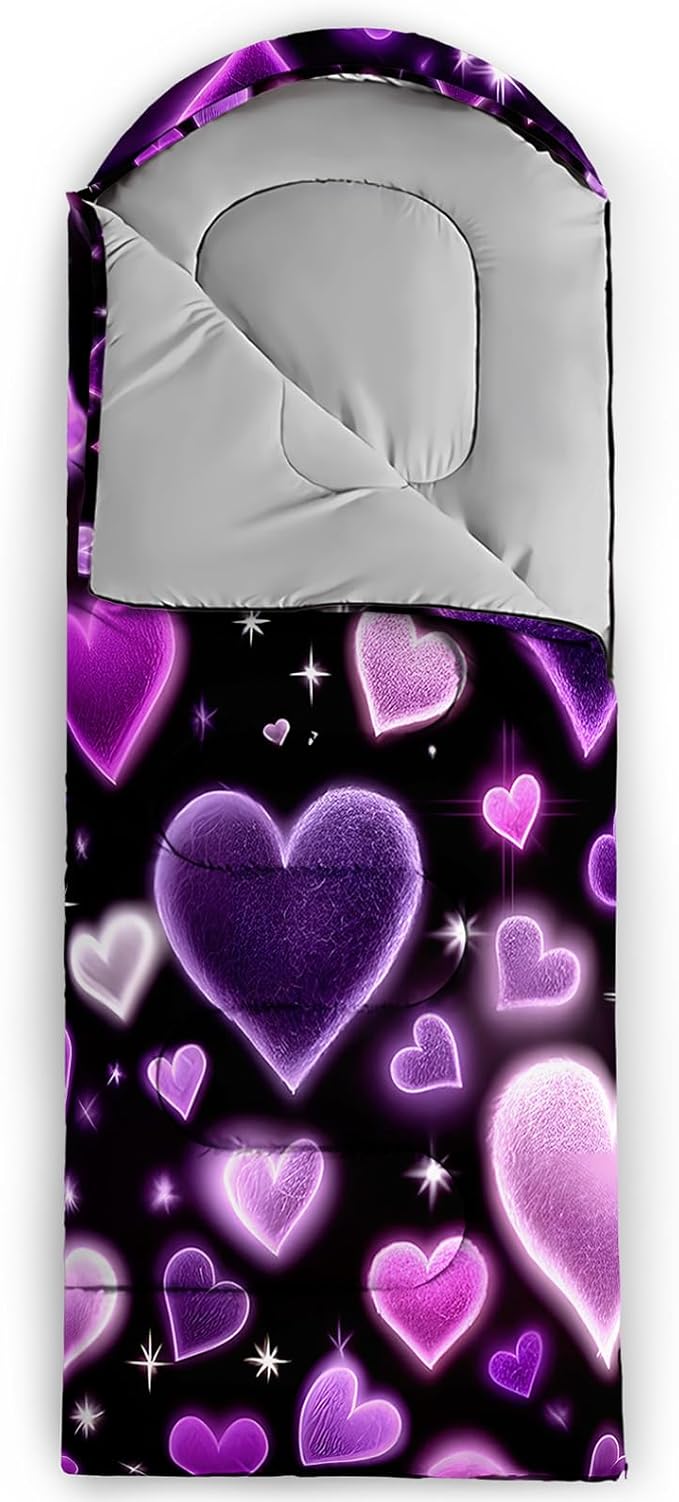 AILONEN Cartoon Camping Sleeping Bag for Boys Girls AdultsLightweight &amp Waterproof3 Season Warm &amp Cold WeatherPortablePrinted Sleeping BagTravelingCampingHiking