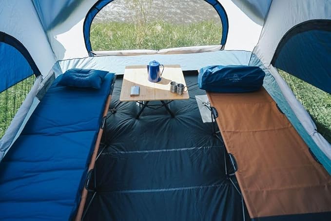 MOUNTAIN SUMMIT GEAR Self-Inflating Camp Pad - 2.5 Inches Thick (Air Mattress Camping Accessory Made by Caddis Sports)