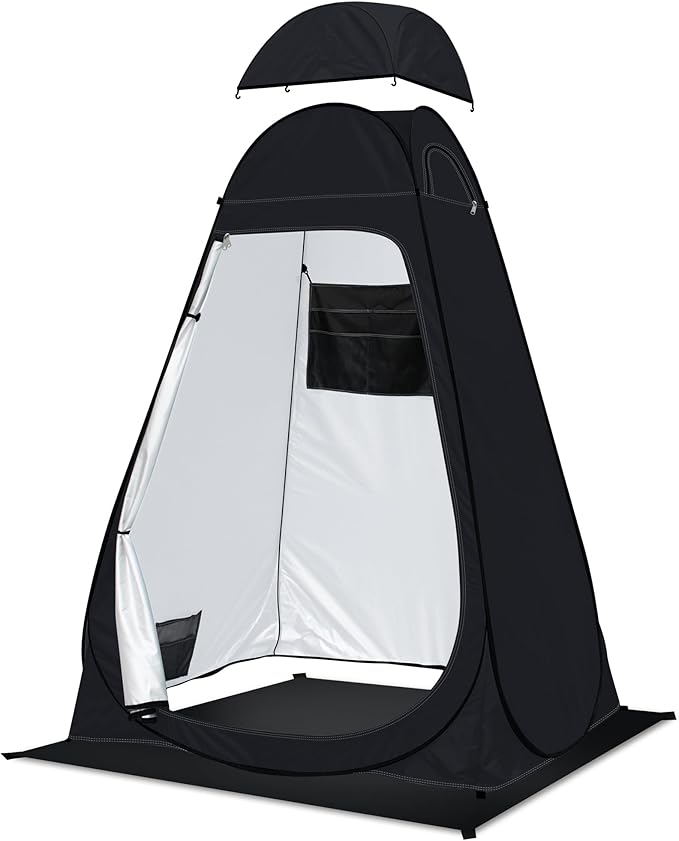 Pop Up Privacy Shower Tent Camping Portable Toilet Tent Outdoor Changing Porta-Potty Camp Bathroom Dressing Room Instant Privacy Shelters for Hiking Beach Picnic Fishing Extra-Tall