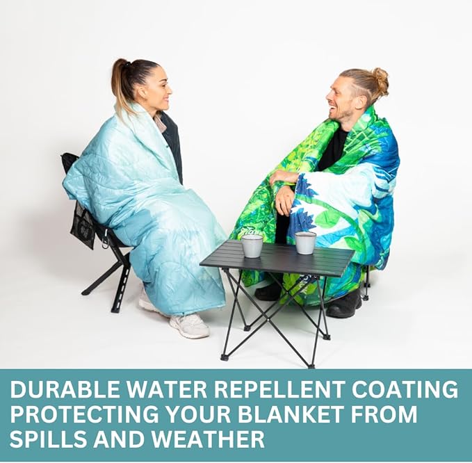 Sitpack Thermal Blanket - Lightweight Packable Puffy Waterproof and Packable Camping Blanket for Travel Beach Hammock and Outdoor Use