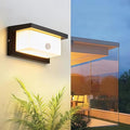 iKenta Motion Sensor Outdoor Porch Lights18W 3000K IP65 Waterproof Exterior Wired Wall Sconce Light Fixture Wall Mount Outside Light for Garage Porch Patio Yard Front Door Entryway