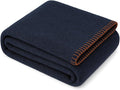 ASR Outdoor 5lb Navy Blue Wool Blanket Camping Survival Gear 64 x 84 Inches