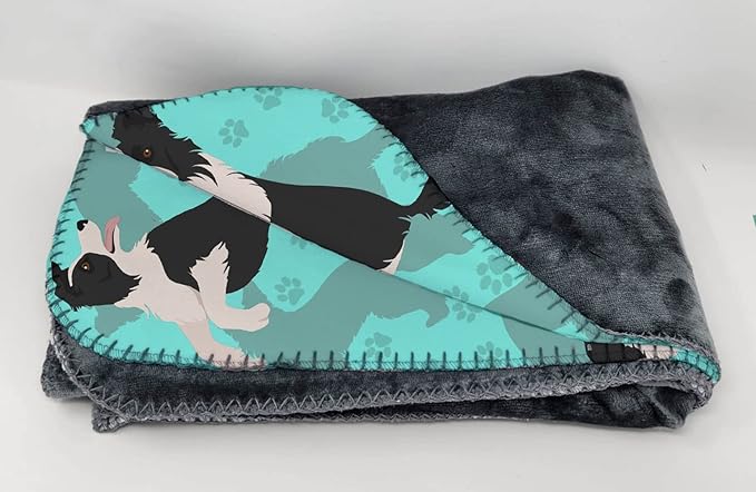 Caroline's Treasures MLM1025TBLT Border Collie Soft Travel Blanket with Bag Airplane Blanket Indoor Outdoor Camping Blanket for Traveling Picnics Beach Trips Concerts