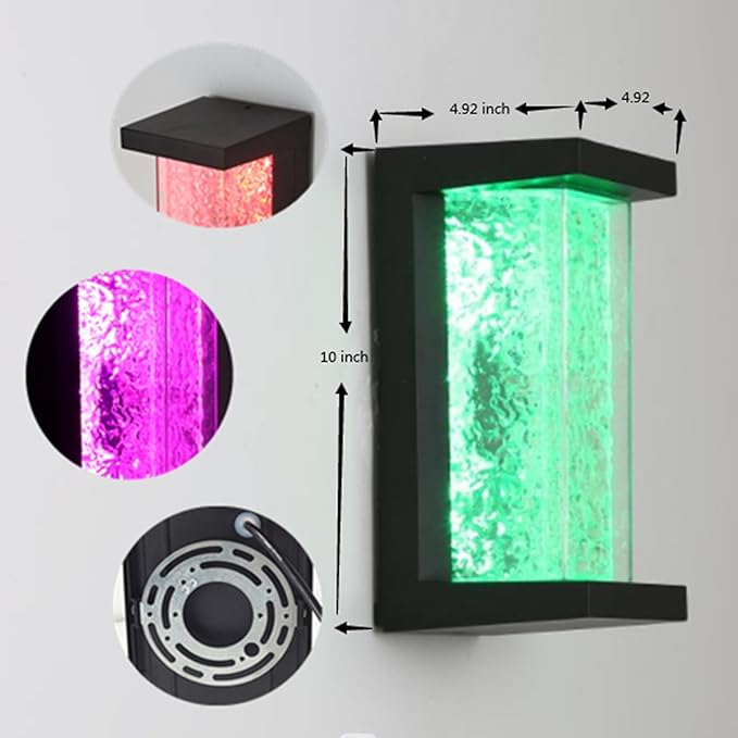 Wrasse 2-Pack RGBW Color Changing Outdoor Wall Lights Fixture RGB Modern Proch Light Multi Color Wall Mount sconces Lighting for House Outside