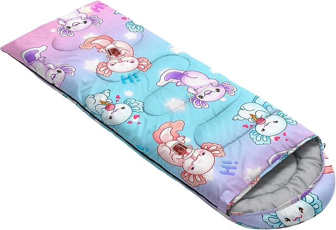 QOOMO Camping Sleeping Bags3 Season Warm &amp Cool WeatherLightweightWaterproof Sleeping Bags for Adults &amp KidsTravelingand OutdoorsCamping Gear Equipment