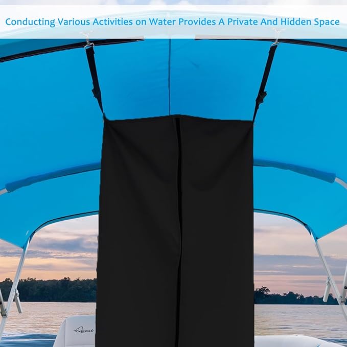 Boat Privacy Changing Tent - Marine Instant Privacy Room Curtain for Changing Clothes Portable Toilet Shower Waterproof UV-Resistant Fits Under Bimini Top (30 L x 27 W x 72 H)
