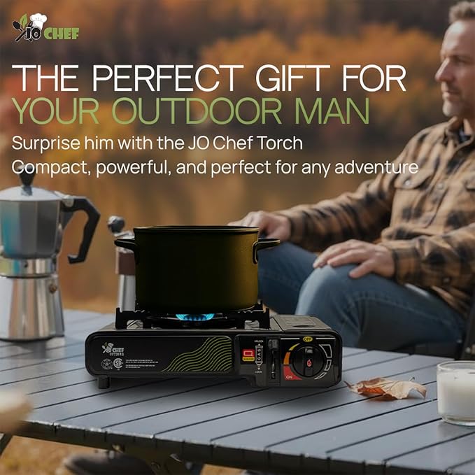JoChef Butane Camping Stove - 9500 BTU Portable Gas Stove