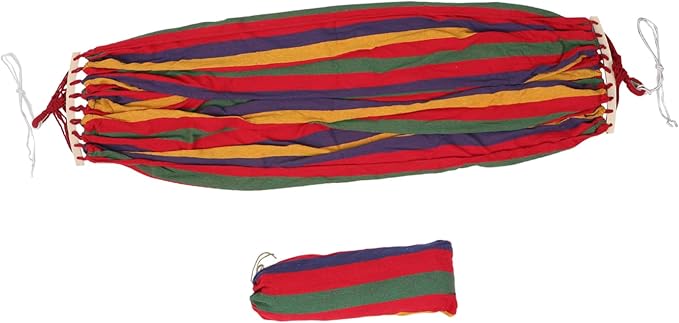 150kg Outdoor Camping Hammock for Travel Beach Garden Load Capacity Portable Double-Sized Design with Anti-tip Features for Relaxation and Comfort