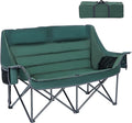Double Camp Chair Double Folding Chair Camping Chairs for Two People Camping Couch for Adults Folding Loveseat for Outdoor Sports and Lawn (Regular 1-Pack)