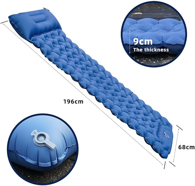 Thickened Inflatable Camping Mattress for Subaru Crosstrek 2013-2025 SUV 5-Seater Portable Air Bed for Camping Hiking and Outdoor TravelDark Blue